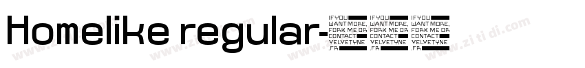 Homelike regular字体转换